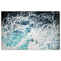 Студио Винвуд Студио Наутичко и крајбрежно wallидно уметности го отпечати „Миконос вода II“ крајбрежен - сина, бела