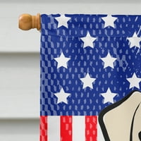 Каролини Богатства BB2191CHF Бог Да Го Благослови Американското Знаме Со Џек Расел Териер Знаме Платно Големина На Куќа Голема