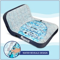 Aqua Leisure Adult Unise Ultra-Cushioned Comfort Blue Pool Lounge Float за два