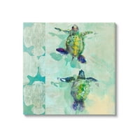 Слупел зелени желки пливање апстрактни форми пејзаж галерија за сликање завиткано платно печатење wallидна уметност