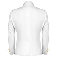 Шарм Машки Секојдневен Тенок Одговара На Едно Копче Палто Јакна Врвови Мажи Мода Бела