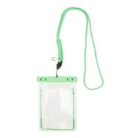 Време и време женски отпорен на вода, торбичка за телефонски ланјард, зелена