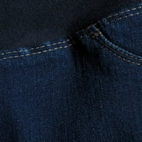 RealSize мајчинство тенок вклопување на фармерки со целосен панел