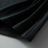 Викторијанска Женска Мода О-Вратот Врвови За Печатење Без Ракави Слаби Фит Улична Облека, Црна, XL