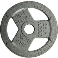 Ironелезна плоча за обука на сила, кревање тегови и CrossFit, 25 bs