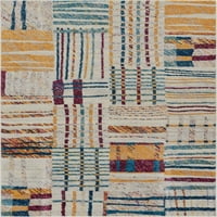 Добро ткаен Vettore 7'10 10'6 Современ геометриски апстрактни мулти -област килим