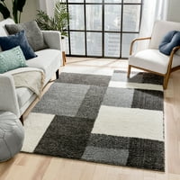 Добро ткаен модерен геометриски килим на разбојно подрачје, 8 '10'
