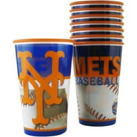 Оз Newујорк Метс пластични чаши за сувенири, 8pk