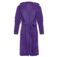 Robes For Women Classic Premium Bathrobe Household Loungewear Clothes Bathrobe Long Pajamas Hooded Soft Long Sleeve Sashes Pokets Bathrobe Luxurious Gown Pajamas Nightgowns