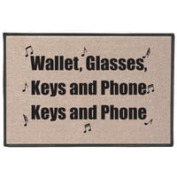 На Земјата Паричник, Очила, Клучеви И Телефон Вратата-Влезната Врата Добредојдовте Мат