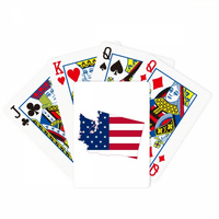 Америка Мапа Ѕвезди Ленти Знаме Покер Играње Магија Картичка Забава Игра На Табла