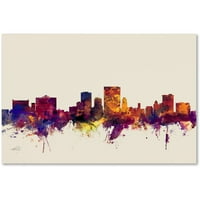 Трговска марка ликовна уметност Ел Пасо Тексас Skyline Canvas Art by Michael Tompsett