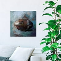Wynwood Studio Sports and Teams Wall Art Print 'Foothing Ball' Football - сина, портокалова