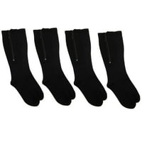 Поштенски Толку Луксузни Парови Најлонски Компресивни Чорапи ШТО Дишат Со Патент L XL Црна
