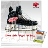 Детроит Црвени Крилја - Капе Скејт Ѕид Постер Со Притисни, 14.725 22.375