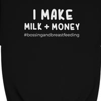Направи Млеко Пари Унисе Дуксер Црн Смешни Подароци За Денот На Мајката