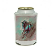 Коњ Трчање-Сликарство Аква Розова Може Ладилник Пијалок Изолатор Пијалок Изолирани Носителот