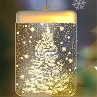 Декоративни Божиќ Фенер ПРЕДВОДЕНА Батерија Светлина Ѕвонче Елен Светлина Стринг Акрилик