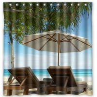 Greendecor Специјални Плажа Столици Водоотпорен Туш Завеса Во собата Со Куки Бања Додатоци Големина