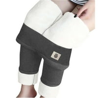 Зунфео Хеланки За Жени-Панталони Руно Обложени Со Цврсти Секојдневни Топли Зимски Хеланки Тенок-Нога Висок Струк Целосна Должина