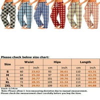 Авамо Женски Пижами Панталони Карирани Пј Дно Еластична Половината Облека За Спиење Секојдневни Панталони Удобна Широка Нога