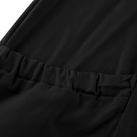 Летни фустани за жени со краток ракав печатен моден глужд со должина на а-линија, тркалезно деколте, црна S