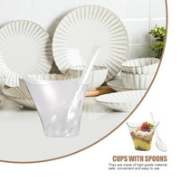 Поставува Пластични Чаши За Мус Чисти Чаши За Пудинг Контејнери За Складирање Желе Контејнери За Сладолед