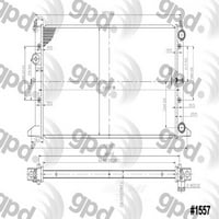 Глобални Дистрибутери На Делови 1557с Радијатор Одговара изберете: 2000-ФОЛКСВАГЕН КАБРИО, 1993 - ФОЛКСВАГЕН ЏЕТА
