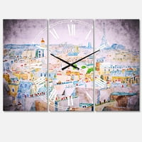 Дизајн на медитеранскиот wallиден часовник „Град Париз“