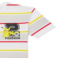 Pokemon Boys Pikachu Graphic & Stripe маица, 2-пакет, големини 4-18