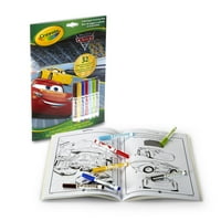 Книга за боење и активност на автомобили Crayola, страници, мини маркери