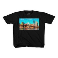 -Мај момчиња Wheatpaste Brooklyn Brooklyn Brage Graphic T-Shirt, 2-пакет, големини 4-18