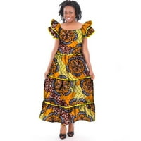 Бинтареалва Плус Големина Африкански Стил Долги Женски Фустани WY253
