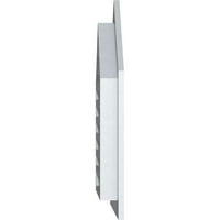 Ekena Millwork 14 W 26 H врв на врвот на теренот за проветрување: Функционален, PVC Gable Vent W 1 4 рамка за рамна трим