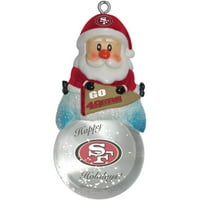Topperscot By Boelter Brands NFL Santa Snow Globe Ornament, San Francisco 49ers