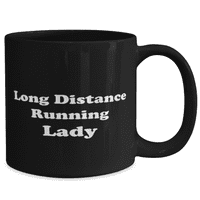 Смешни Долги Трчање Дама Кафе Кригла - Долги Растојанија Трчање Кафе Чаша-15оз Црна
