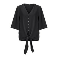 Kakinенска есенска облека на Какина мода цврста три четвртина против вратот, обичен популарна блуза врвови црна, с