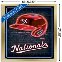 Вашингтон Државјани-Неонски Шлем Ѕид Постер, 14.725 22.375 Врамени