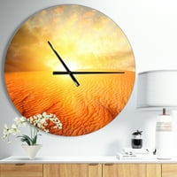 Дизајнарт Песочен Пејзаж Со Сонце Модерен Ѕиден Часовник