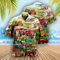 Лето Нов Камион Печатење Машки Кошули Цртан Филм Смешни Хавајски Кошули За Мажи Стил На Одмор На Плажа Врвна Маичка Улична Облека