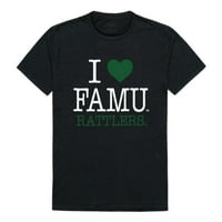 Љубовта FAMU Флорида А&М Универзитетот Rattlers Маица Црна X-Голем