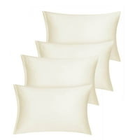 Уникатни поволни цени сет на свилен сатен перници за перници за покривање крем крал